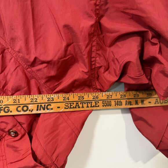 Bogner Vintage Pullover Half Zip Windbreaker Red Large Lined Oversized Slouchy - Picture 4 of 7